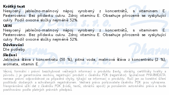 KUBK play voda&ovoce jablko-malina 400ml