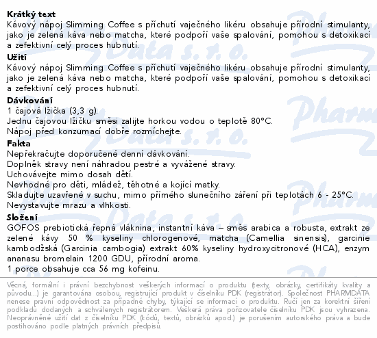 Blendea Slimming Coffee vajen likr 100g