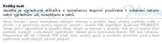 JANETTE stkaka vplachov balen 150ml