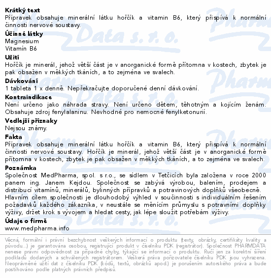 MedPharma Hok 150mg+vit.B6 tbl.eff.20