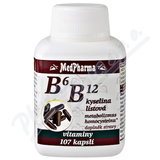 MedPharma B6 B12+kyselina listov cps.107