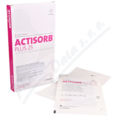 Actisorb Plus kryt s uhl.a stbr. 10.5x19cm 10ks