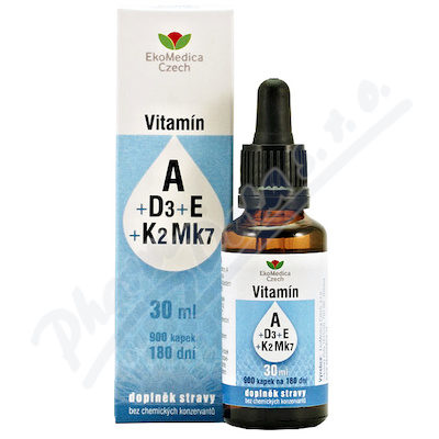 Vitamn A+D3+E+K2 Mk7 30ml EkoMedica