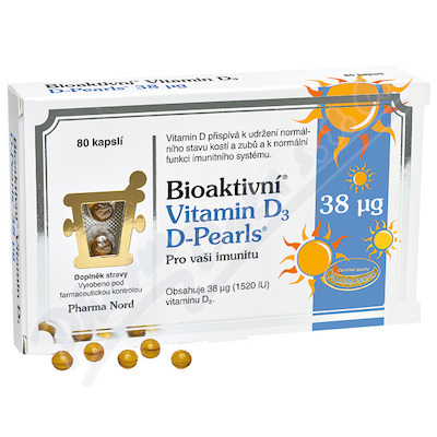 Bioaktivn Vitamin D3 D-Pearls 38mcg cps.80