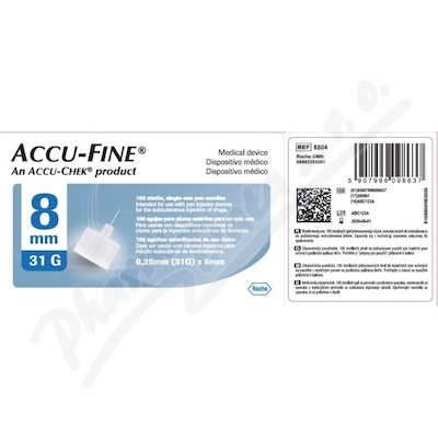 Accu-Fine jehly do inzulnovho pera 31Gx8mm 100ks