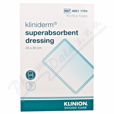 Superabsorpn obvaz Kliniderm 20x30cm 10ks