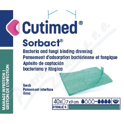 Cutimed Sorbact Swab antimikrob.pez 7x9cm 40ks