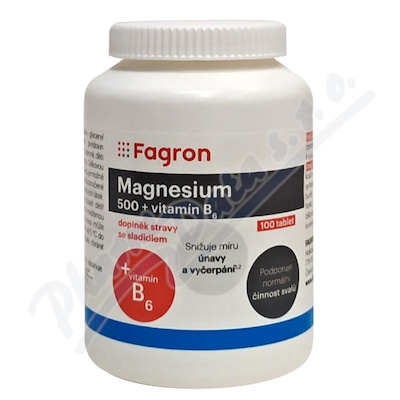 Magnesium 500 + vit.B6 tbl.100 Fagron