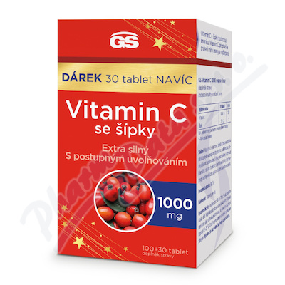 GS Vitamin C1000mg se pky tbl.100+30 drek