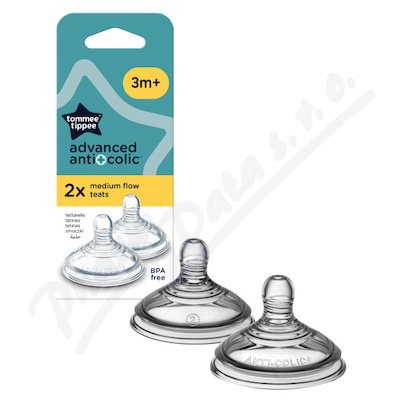 Tommee Tippee Advanced anti-colic savika 3m+ 2ks